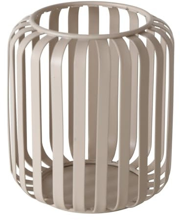 Windlicht Viki Beige Metall Teelichthalter Kerzenhalter Windlichthalter Kerzen Modern Rund Tischdekoration Wohndekoration Dekoration Kerzenständer 10 x 12 cm