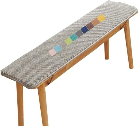 Stuhlkissen Balkon, Rutschfestes Bankkissen Outdoor, Bankauflage, Sitzkissen Auto, Sitzpolster Indoor, Gartenbank Kissen Sitzauflage Bank für Garten Terrasse Schaukel BüRostuhl(Light Gray e,180x40 cm