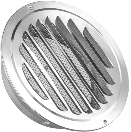 HOgardenME Griglia Rotonda in Alluminio, 80mm Griglia di Ventilazione Rotonda Griglia Aerazione con Zanzariera per Presa d'Aria Soffitto Cucina e Bagno