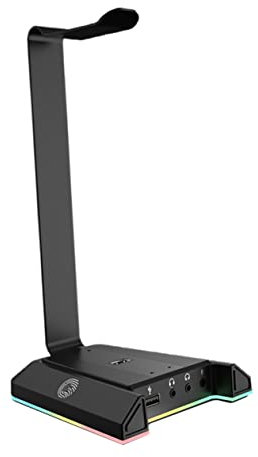 ULDIGI RGB Gaming Kopfhörer Ständer Mit Soundkarte Stabiler Und Stilvoller Kopfhörerhalter Für Arten Von Headsets Geeignet Für Schreibtische Und Gaming-zubehör