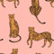 VEELIKE Pink Leopard Wallpaper Peel and Stick Exotic Cheetah Wallpaper for Bedroom Bathroom Nursery 44.5cm x 300cm Pink Animal Wallpaper Patterned Wallpaper Removable Contact Paper for Accent Wall