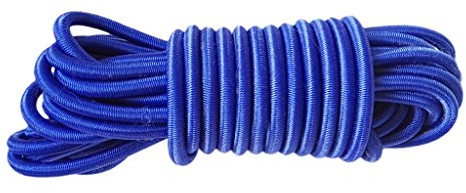 Corda elastica resistente, 4 mm x 10 m, colore: blu