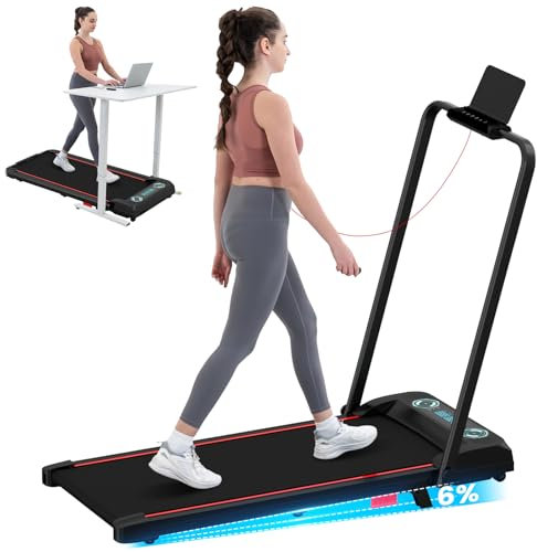 CITYSPORTS Folding Treadmill with 6% Incline,1400W Walking Pad,Under Desk Treadmill for Home and Office,1-10KM/H,LED Display,Remote Control
