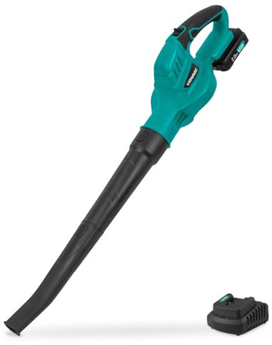 VONROC Laubbläser Akku 20V Gebläse - Luftgeschwindigkeit 180kmh - Blasleistung 5m³- inkl 2Ah Akku & Ladegerät | Neues Modell