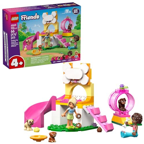 LEGO Friends Puppy Playground Pretend Play Building Toy - Creative Storytelling Playset for Girls & Boys, Ages 4+ - Includes 3 Dog Toys, & 2 Minidolls - Gift Idea for Birthdays & Pet Lovers - 42665