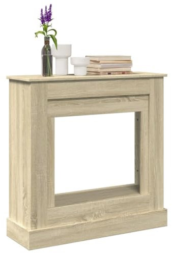 LAPOOH Cornice per Camino Rovere Sonoma 90x30x90 cm in Truciolato,Cornice per Camino,Cornice Decorativa Caminetto-854591