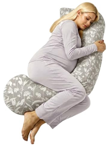BellaMoon C Shaped Pregnancy Pillow for Sleeping (55 Inch) Maternity Body Pillow with Cooling Cover Soft Support for Women, Back, Legs, Belly C Pillow for Side Sleeping & Full Body Pillows for Adults