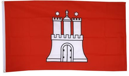 Flaggenfritze Fahne Flagge Hamburg 150 x 250 cm professionelle Qualität