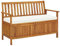 Myheimly Truhenbank mit Kissen Holzbank Sitzbank Holztruhe Bank Aufbewahrung Sitztruhe Massivholzbank Stauraum Gartenbank Massivholz Akazie Braun und Weiß,120 x 63 x 84 cm