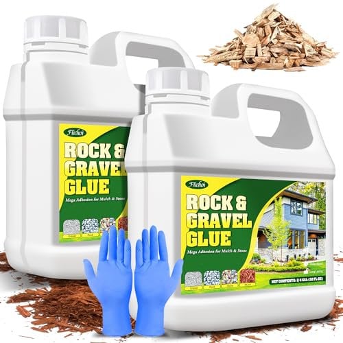 Colle à Graviers, 2L Stabilisateur de Gravier, Fixateur Gravier Extérieur pour les Patios et les Allées de Jardin - Liant pour Gravier pour des écorces et Gravier et Cailloux, Non toxique et Durable