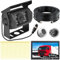 Caméra de Recul 4 Broches 1080P et 15M Câble D'extension de Caméra de Recul Universelle Camera Arrière Voiture Vision Nocturne avec 18 LED IR IP67 Étanche 6.8 Chocs Grand Angle 120° pour Camion