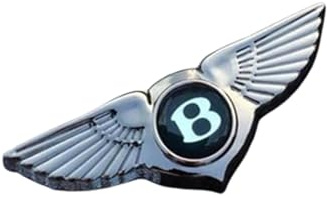 BSLUOLIY56 3D Auto Logo für Bentley Continental GT IV 2024 2025, Metall Auto Aufkleber Auto Zubehör