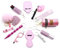 12-teiliges Selbstverteidigung Set - Siecherheit Schlüsselanhänger Geschenk für Frauen zum Geburtstag - Pfefferspray Kubotan Schrill Alarm Taschenlampe Pfeife u. m. (Rosa)