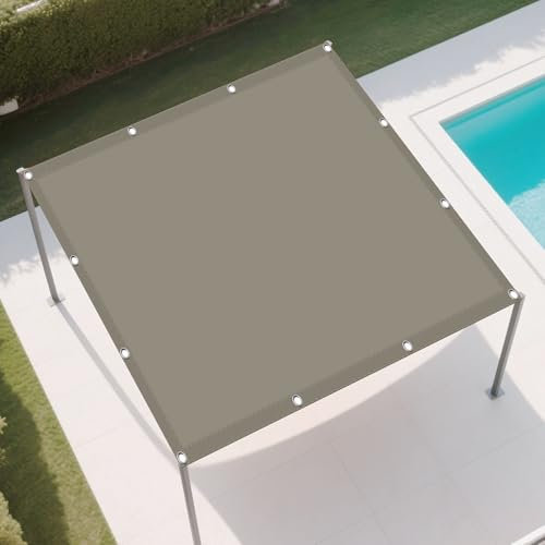 Vela Sombraje 150 x 200 cm 98% Protección UV Impermeable Impermeable Red de Sombreado con Cuerda Libre para Exteriores, Jardín, Terrazas, Caqui