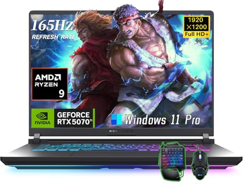 ASUS ROG Strix G16 Gaming Laptop 2025, 16 FHD+ 165Hz WQXGA Display, AMD Ryzen 9 8940HX, GeForce RTX 5070Ti 12GB GDDR7, 32 GB DDR5 RAM, 1 TB SSD, Backlit KB, Windows 11 Pro, w/Accessories