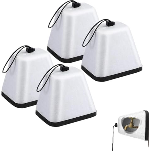 4 Pièces Protege Robinet Extérieur Gel, Protection Robinet Gel, Housse De Robinets Pour L'extérieur, Couvercle Antigel Robinets Double Isolation, Pour Vent Froid, Neige Et Pluie Verglaçante