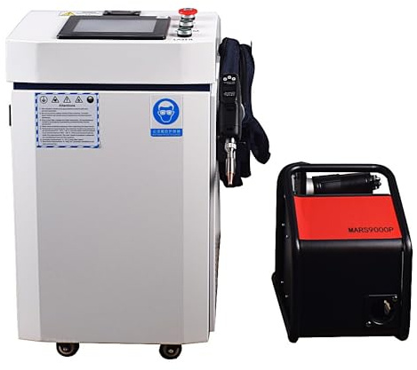 Brionate 1500W Raycus 4-in-1 Handgeführte Laserschweißmaschine, Laserschweißgerät, Schneid-, Reinigungsgerät Edelstahl, Kohlenstoffstahl, Aluminium, Drahtvorschub, Wasserkühlung, CE-zertifiziert, 220V