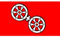 FRIP –Versand Fahne Mainz Stadt Flagge Mainzer Rad XXL 2,50x1,50m