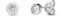 MIORE Ohrringe Silber 925-Ohrringe Damen, Ohrstecker mit 2 funkelnden Zirkonia-Steinen 0.95 Ct, Piercing Ohr, Damenohrringe, Silberschmuck, Schmuck Damen allergenfrei- geliefert in Schmuckschatulle