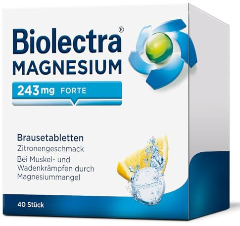 Biolectra Magnesium 243 mg forte Brausetabletten Zitronengeschmack, 40 St. Tabletten