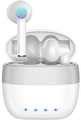 M2 TEC Bluetooth Kopfhörer In-Ear Headset mit Ladecase Kabellos mit Mikrofon Kompatibel mit IOS oder Android