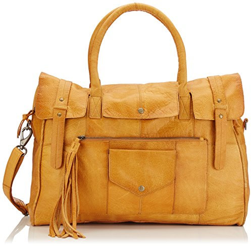 PIECES Pcrancy Leather Travel Bag 17067196 Damen Henkeltaschen 45x34x18 cm (B x H x T), Braun (Cognac Cognac)