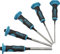 HAZET Splinttreiber-Satz 751LHS/5 I 2-Komponenten-Griff mit Handschutz I 5-teiliges Set