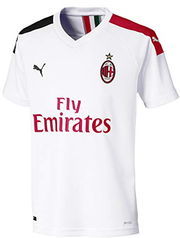 PUMA Unisex Kids ACM Away Shirt Replica Ss Kids with Sponsor Logo Jersey