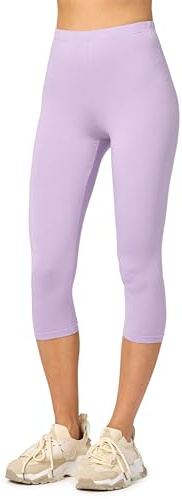 Merry Style Leggings Damen 3/4 Capri Leggings MS10-144 (Hellviolett,M)