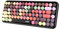 Teclado Bluetooth inalámbrico, lindo retro teclado compacto Mini de 84 teclas, tecnología de conexión inalámbrica Bluetooth de 2,4 GHz, teclado redondo ABS, panel mate, diseño ergonómico (color)
