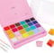 HIMI Pintura Gouache 24 Colores 30ml Diseño de Taza de Gelatina Colores Gouache con Pinceles No Tóxica Portátil Gouache para Artistas Estudiantes
