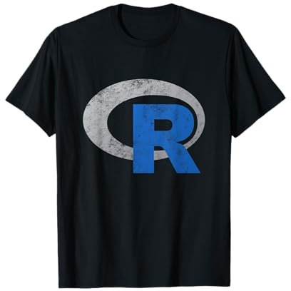R-Logo Data Science Statistics Programmer Vintage Distressed T-Shirt