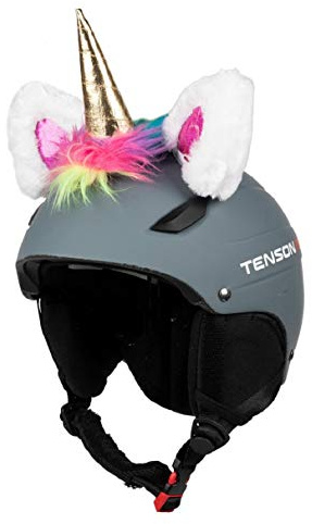 Hoxyheads Skihelm-Ohren Einhorn Unicorn weiß Regenbogen