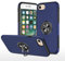 EYZUTAK Case for iPhone 7 Plus iPhone 8 Plus, 360 Degree Rotation Magnetic Metal Finger Ring Holder Magnet Car Holder Inner Silicone with Camera Protection Glossy Anti-drop Hard Cover - Blue