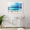 Quadri L&C ITALIA Quadro Mare e Finestra 1 - Stampa su Tela Canvas da Parete 100 x 70 con Paesaggio Marino per Soggiorno Camera da Letto Cucina Salotto Ufficio