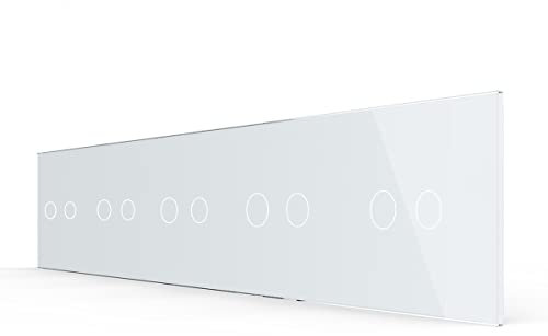 Livolo - Panel de cristal para 5 interruptores táctiles, color blanco
