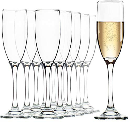 UMEIED Champagne Flutes Set of 12, 6 Oz Premium Champagne Glasses for Parties, Weddings, Classic Sparkling Wine Glass, Crystal Clear