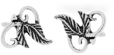 WINDALF Zarte Fairy Ohrstecker GRACE 7 mm Bohemia Elfen-Blätter Elben Ohrringe Glücks Hobbit Ohrschmuck 925 Sterlingsilber