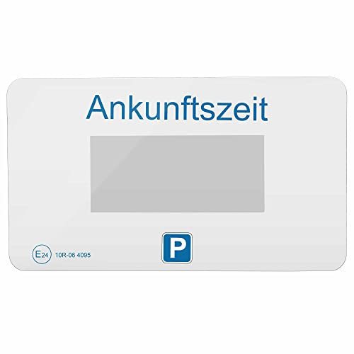 Parkwächter V1 Klebepads mit Parkscheiben-Folie für die elektronische Parkscheibe, 2 Stück, deutsch, Weiss