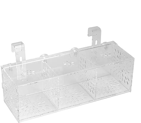 Akozon Fischzuchtbox, Transparentes Acryl-Aquarium für Panzeranemonen, Aquarienbrüterei, Inkubatorhalter, Züchter, Quarantäne, Zuchtisolationsbox (30 cm * 10 cm * 10 cm)
