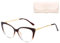 Cleoxyge Blaulichtfilter Brille Ohne Sehstärke für Damen-Herren,Metallrahmen Anti Blaulicht UV400-Schutz PC Gaming Mit Brillenetuis und Brillenputztuch (Braun Frame/Anti Blaulicht)