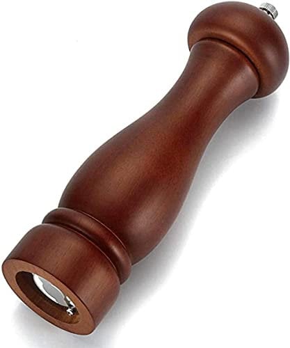 TONZN Wooden Chili Mill and Salt Setting 5 Inch / 8 Inch Manual Salt and Chili Mill R_8 Inch Salt Mill Chili Mill Salt Mill Salt and Pepper Mills