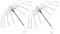 Meichoon Regenschirm Transparent Hochzeit Long Stockschirm XXL klar und extra groß: 120 x 97 cm mit praktischem Öffnungsmechanismus und ergonomischem Griff PVC Weiß 2 Pack