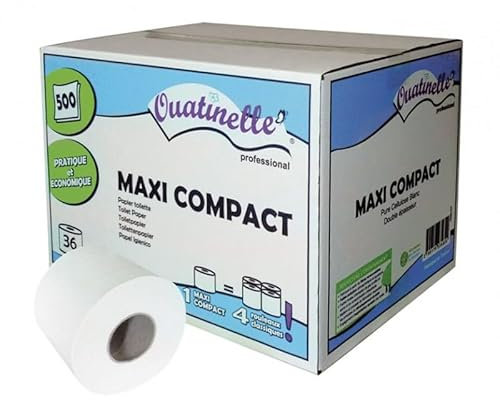 Toilettenpapier Maxi Compact Ouatinelle weiß 36 Rollen (2)