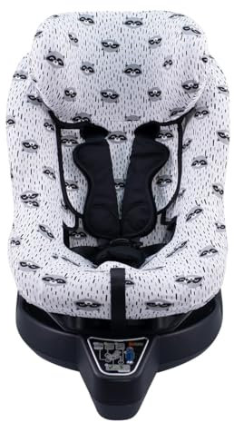 JYOKO Kids Funda de algodón para Silla de Coche Compatible con Besafe Izi Turn B I-Size (Raccoon, Funda)
