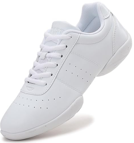 GlideMoves Chaussures Danse Cheer Enfant Simili-Cuir Blanches EU 30