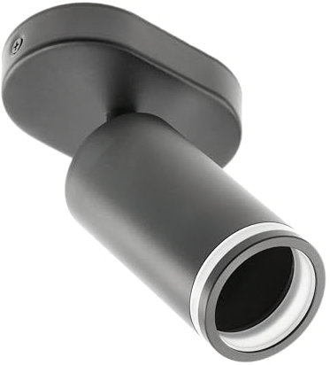 GTV - Deckenleuchte SOLIS | Schwenkbar 1*GU10 | Deckenstrahler 1 Flammig Schwarz, Deckenlampe Wandstrahler Drehbar, Spotlight Lampe Deckenspots für Küche, Schlafzimmer, Wohnzimmer (Ohne Leuchtmittel)