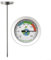 HpLive Kompostthermometer, Bodenthermometer Gartenthermometer Kompost Bodentester mit Edelstahl-Zifferblatt Verlängerte Edelstahlsonde(Erde)