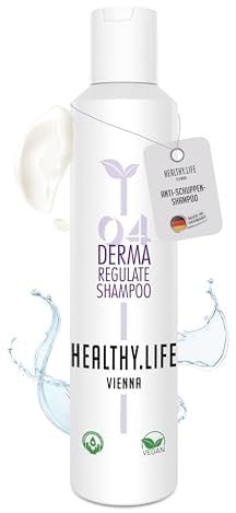 HLV - Anti Schuppen Shampoo mit Zink & Salicylsäure, mildes Haarshampoo Vegan, für juckende Kopfhaut - Schuppenshampoo & irritierte Kopfhautpflege, Haarpflege für Damen & Herren (Derma Regulate 200ml)