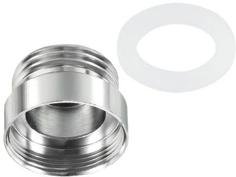 MACHSWON G1/2 Male to M22*1.0 Female Thread Faucet Adapter, Chromed Aerator Connector Fitting for Garden Hose Water Filter, Silver